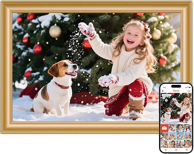 Frameo 10.1 Inch WiFi Digital Picture Frame, 1280x800 HD IPS Touch Screen Photo