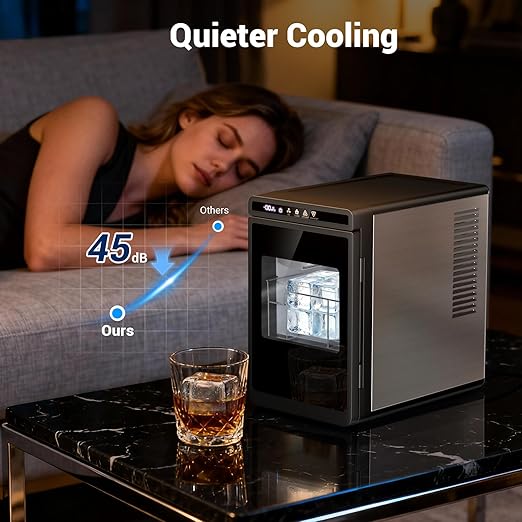 Clear Ice Cube Maker, Makes 3 Large 2.2" Square Ice Cubes in Just 40 Minutes (288Pcs)
