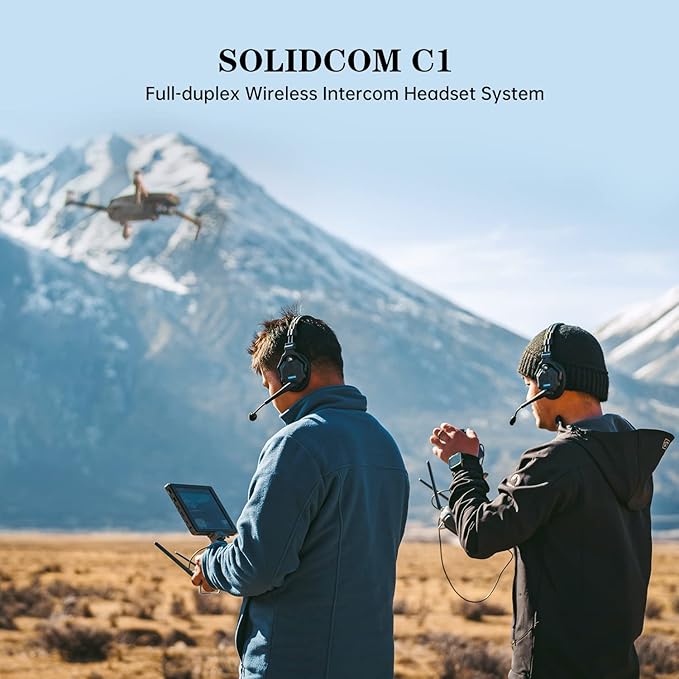 Hollyland Solidcom C1 Wireless Headset Intercom System 4-Person Full Duplex
