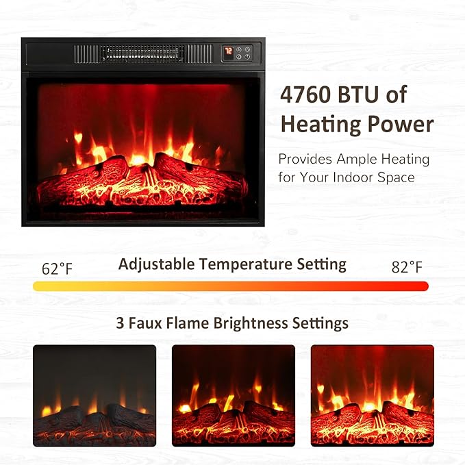 Naice 80" Electric Fireplace