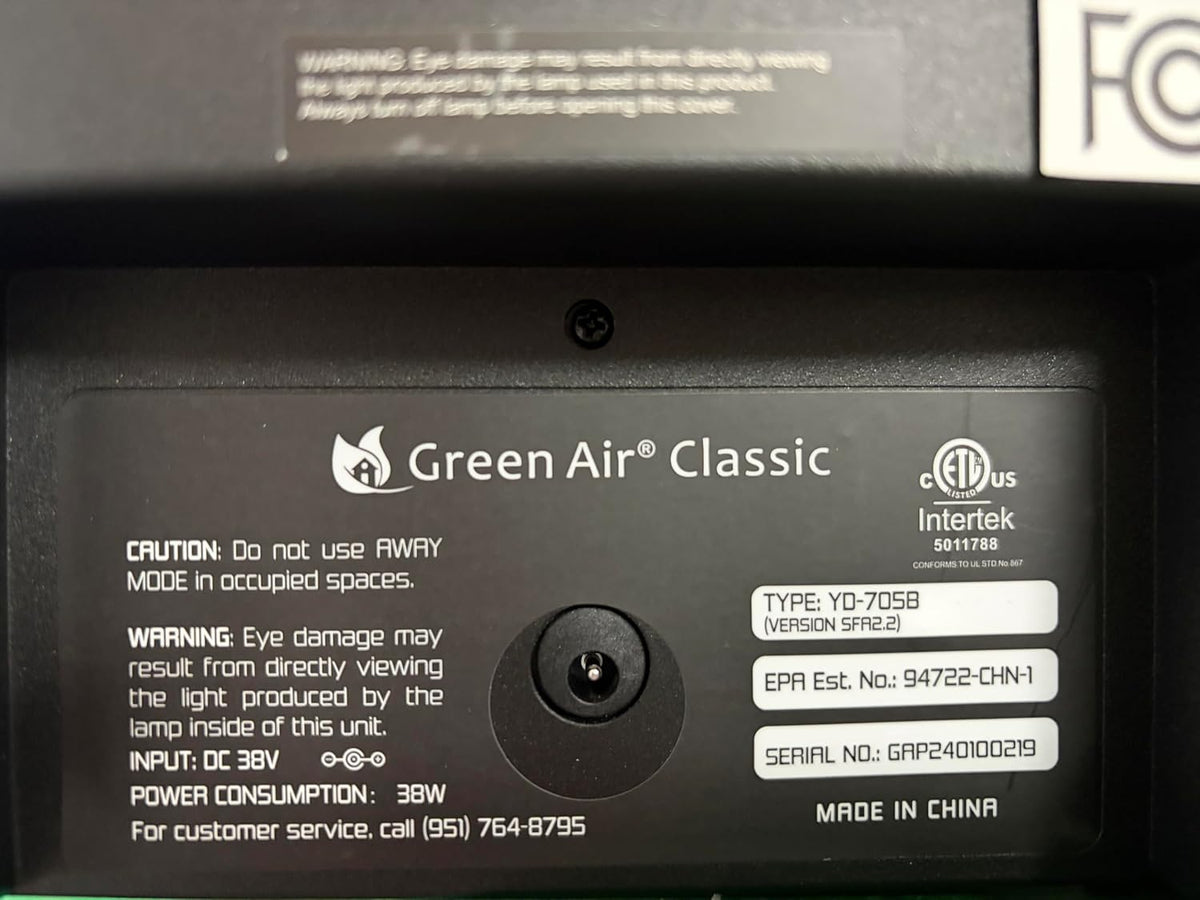 Green Air Classic Air Purifier Ozone Generator
