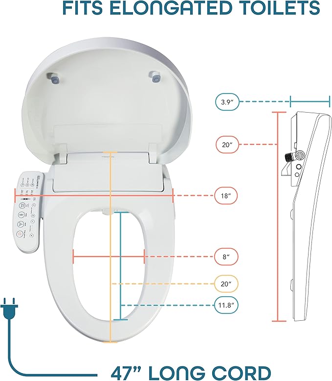 BidetMate 3000 Series Electric Heated Bidet Smart Toilet Seat