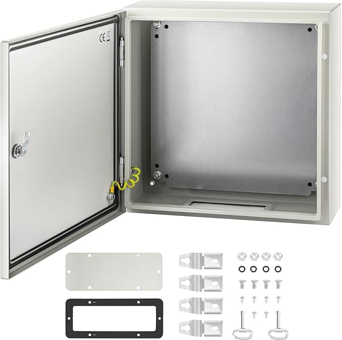 VEVOR NEMA Steel Enclosure, IP66 Waterproof & Dustproof, Outdoor/Indoor