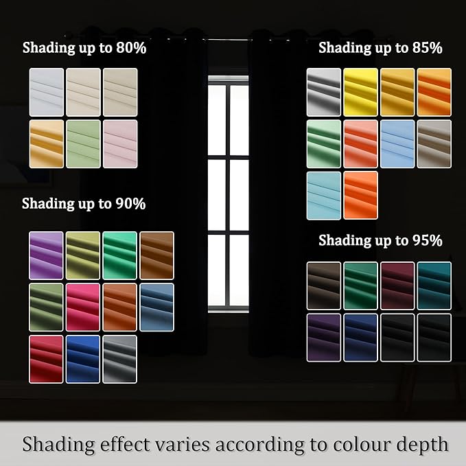 DUALIFE 96 Inch Length Purple Blackout Curtain Panels/Drapes