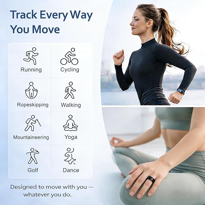 Smart Ring Health & Fitness Tracker