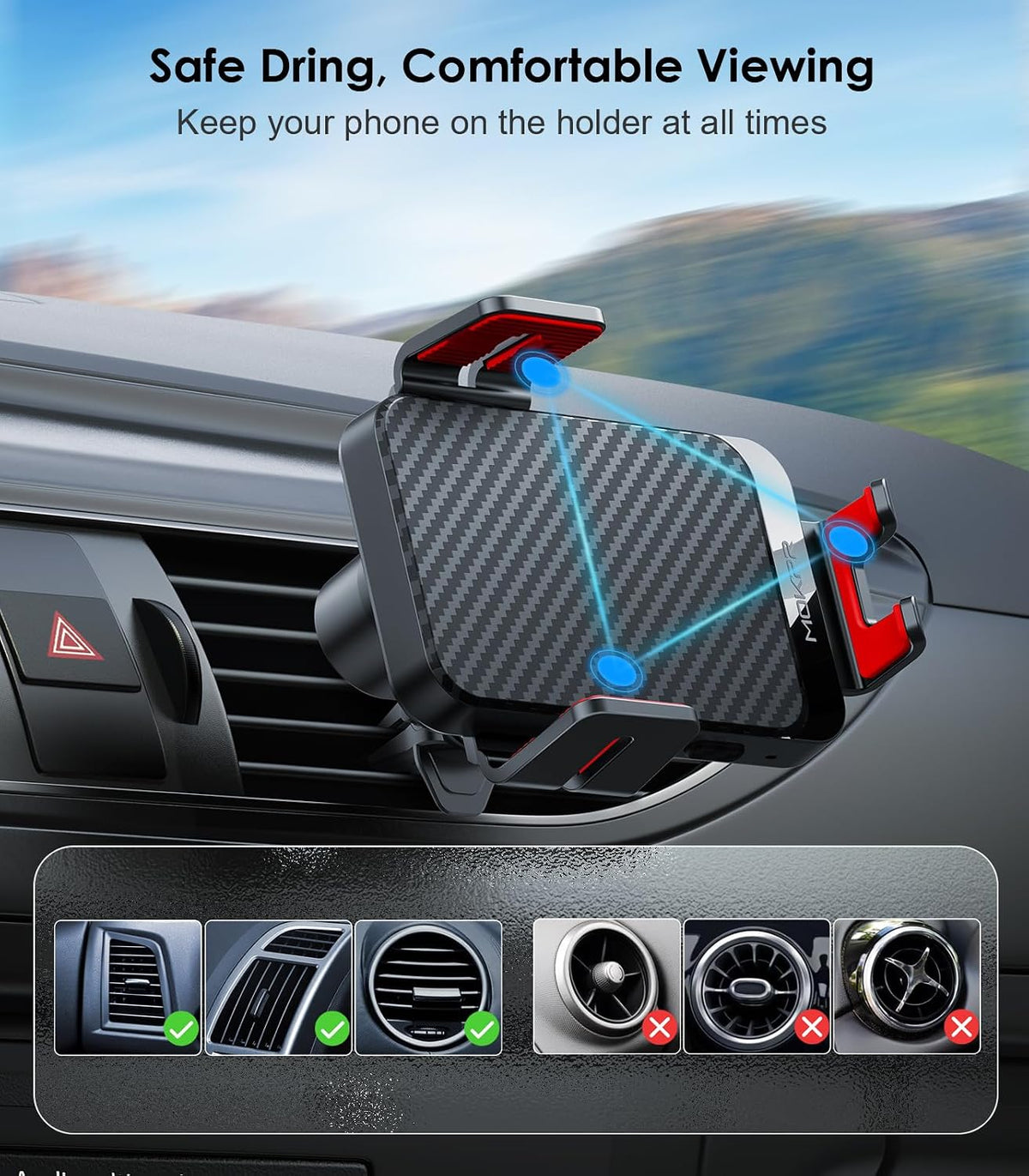 wireless car charger 15w fast charging auto-clamping air, package contents