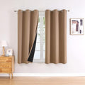 ChrisDowa 100% Blackout Curtains 63 inch Long