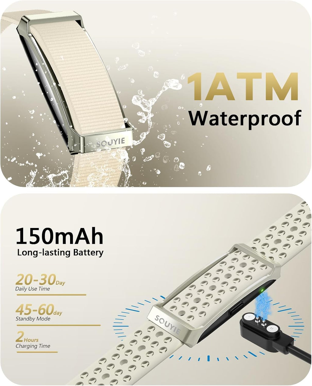 souyie smart bracelet for women men, 24/7 health on a desk or shelf