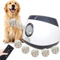 MEKAPLE Automatic Dog Ball Launcher, Upgraded Interactive Dog Balls Thrower with 3 Distance 29Ft-79Ft, Remote Control Ball Launcher for Medium&Large Dogs, 5 Etpu Balls Included (Silver Grey