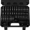 50-Piece 3/8" Drive Socket Set, SAE & Metric, Deep & Shallow, 72-Tooth Ratchet