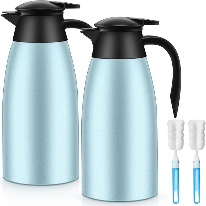 Norme 2 Pcs Thermal Coffee Carafe Insulated Stainless Steel Coffee Carafe