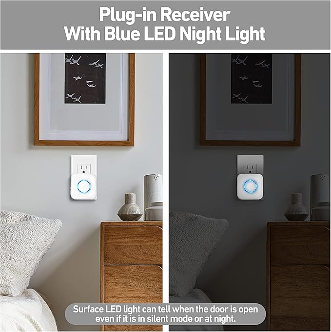 Door Chime, Satisure Wireless Door Open Contact Sensor Alarm Chime