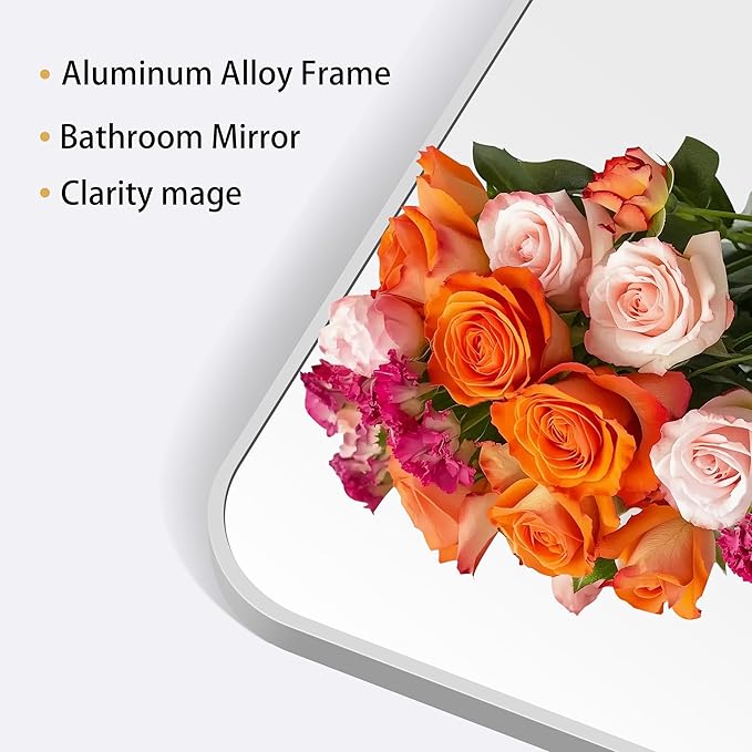 30" x 30"Bathroom Mirror, Decorative Rectangular Vanity Mirror