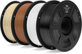 ELEGOO PLA 3D Printer Filament Bundle 4KG Black/White/Brown/Beige