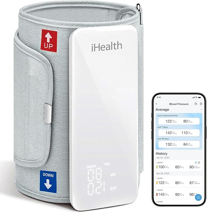 iHealth Neo Wireless Blood Pressure Monitor, Upper Arm Cuff, Ultra-Thin &
