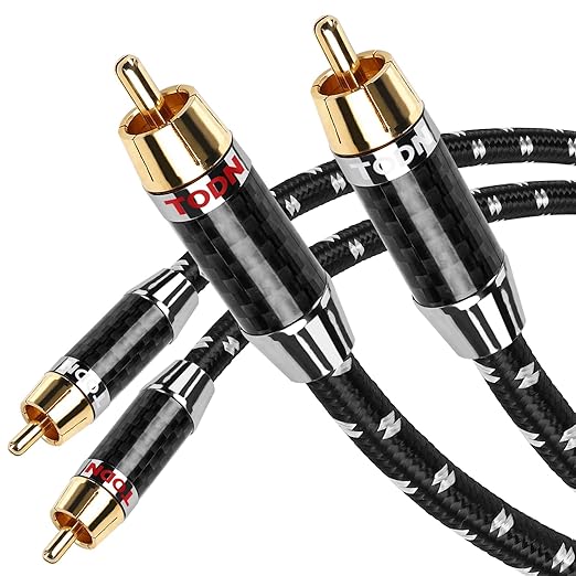 TODN Auidophile 2RCA Male to Male Stereo Audio Cable, OFC RCA Cables