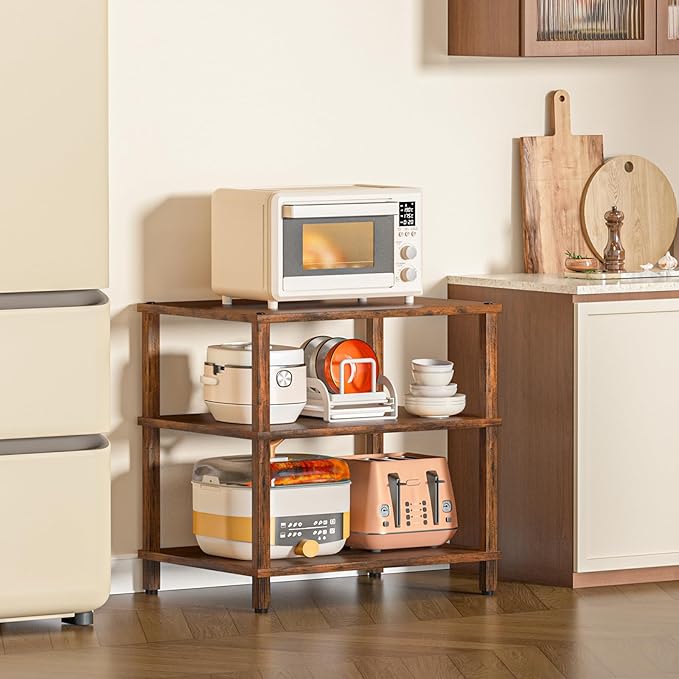3-Tier AV Media Player Stand, Modern Stereo Cabine, Game Console Shelf