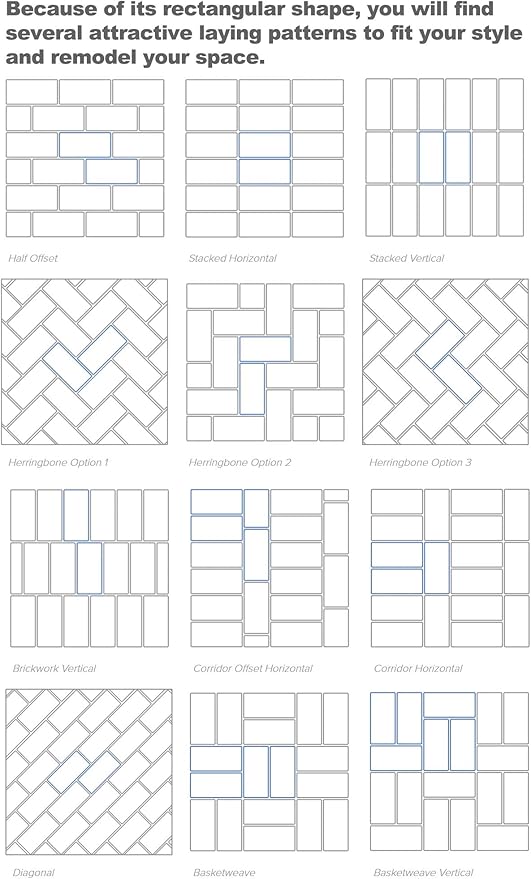AULIGET 100 Piece Peel and Stick Backsplash PVC Tile, 3 Inch x 6 Inch Dover