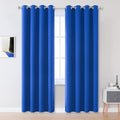 DUALIFE Royal Blue Blackout Curtain Drapes 96 inch Length Solid Energy