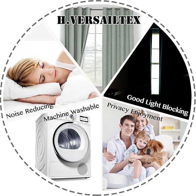 H.VERSAILTEX 100% Blackout Curtains