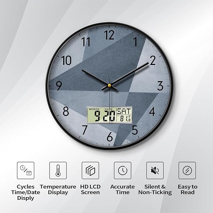 SCAOGE Industrial Wall Clock