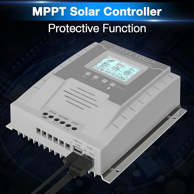 OOYCYOO MPPT Charge Controller 40 amp 12V/24V Auto, 40A Solar Panel Charge