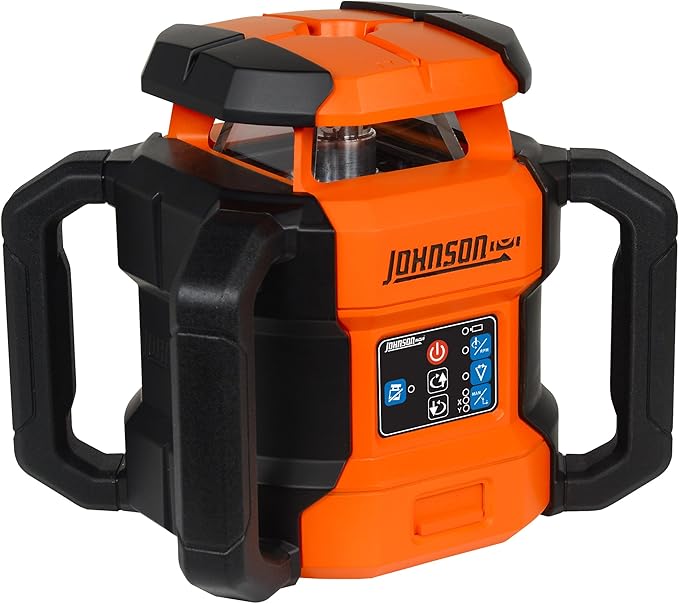 Johnson Level & Tool JRT300-RDHV-K Self-Leveling Red Dual Slope Rotary Laser Kit