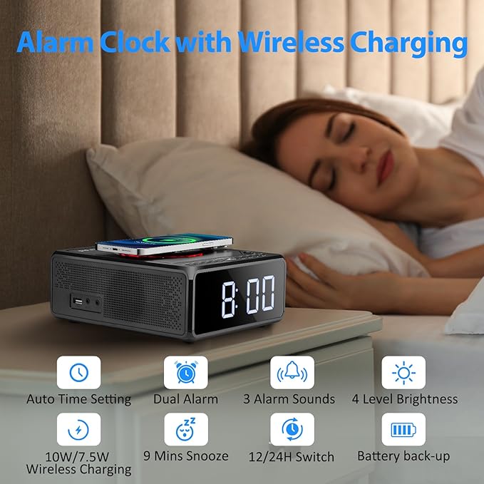 Gelielim CD Player Alarm Clock Radio, CD Players