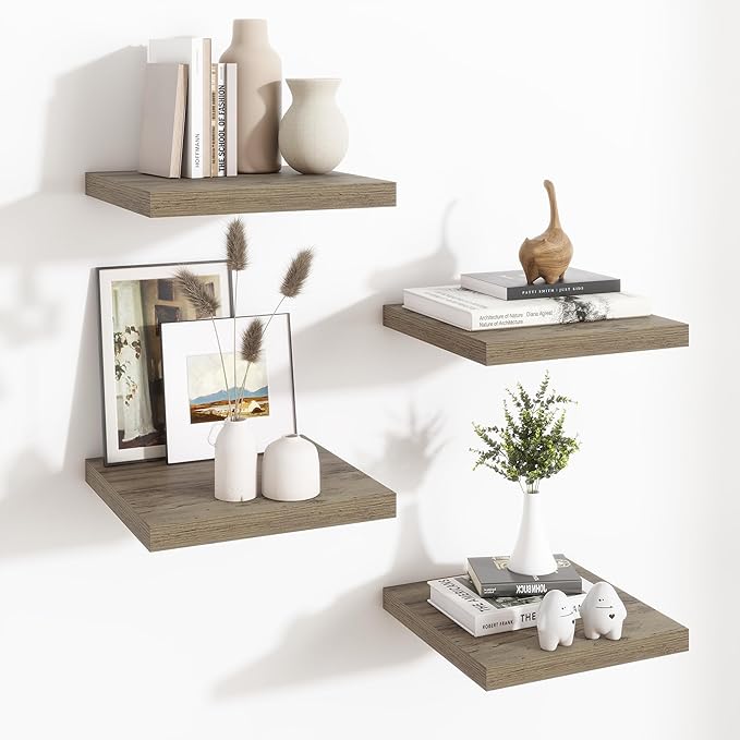 Fun Memories Square Floating Shelves (Set of 4)