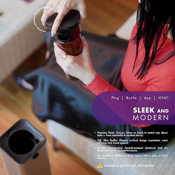 Aromely Smart Bluetooth Scent Diffuser, Aromatherapy Nebulizing Waterless