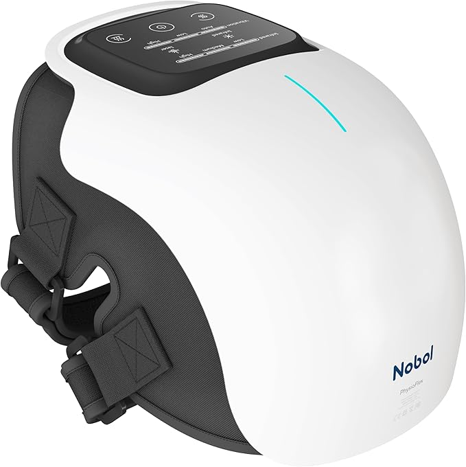 Nobol PhysioFlex Portable Warm Up & Recovery Knee Massager – Cordless Red &