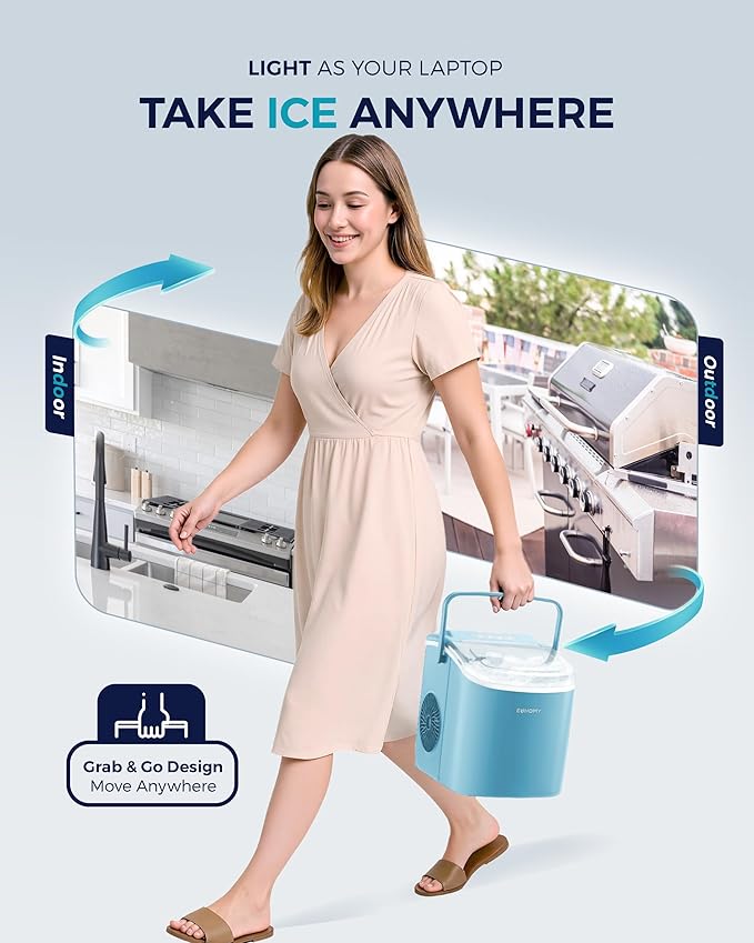 EUHOMY Countertop Ice Maker Machine