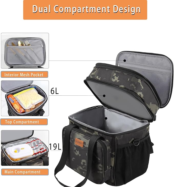 Expandable XLarge Lunch Box, Insulated Heavy Duty Lunch Bag Waterproof