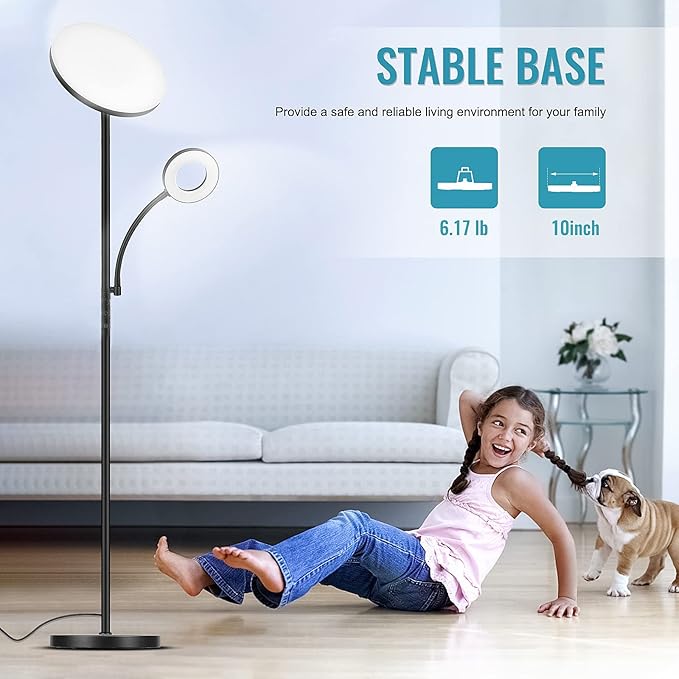 marctronic Floor Lamp, Upgraded 42W 4000LM Super Bright LED Floor Lamp