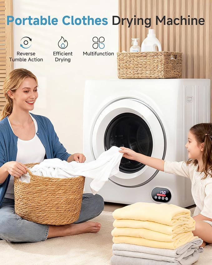 3.5 Cu.Ft Portable Clothes Dryer - 1500W Clothes Dryer