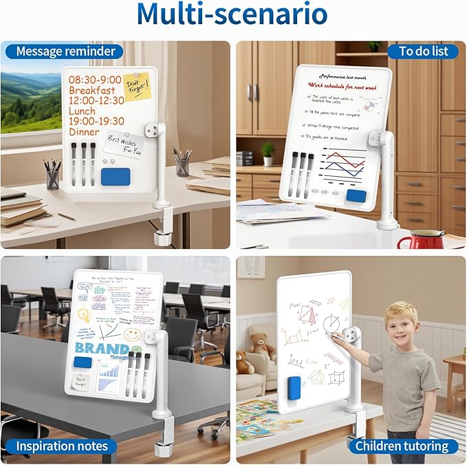 Double-Sided Desk Whiteboard (2-Pack)