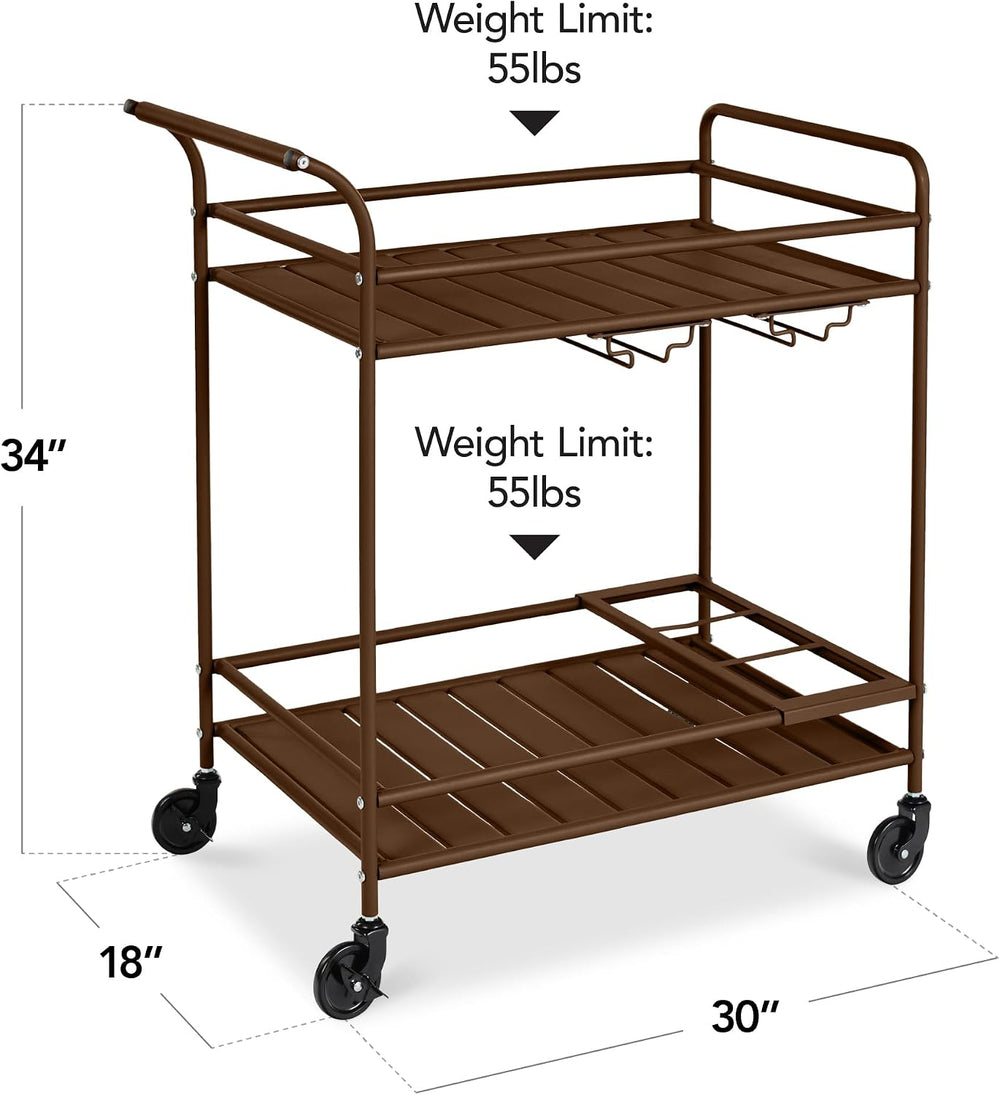 Best Choice Products Rolling Bar Cart, Mobile Home Bar Serving Cart, Serving ...