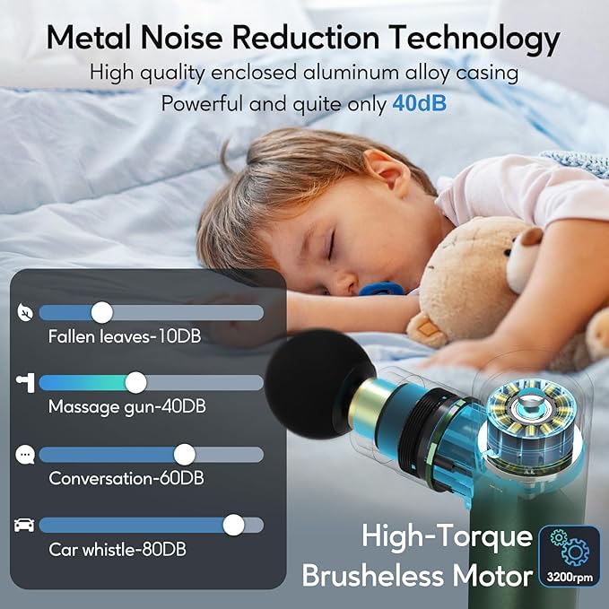 arboleaf Massage Gun Deep Tissue, Full-Metal Electric Portable Hand Held