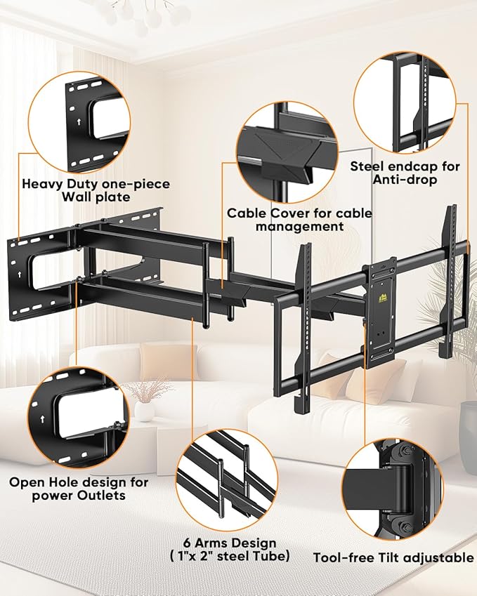 Heavy Duty Long Arm TV Wall Mount