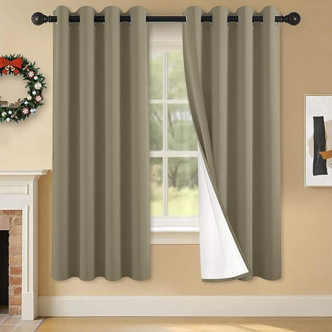 100% Blackout Curtains 63 Inch Length