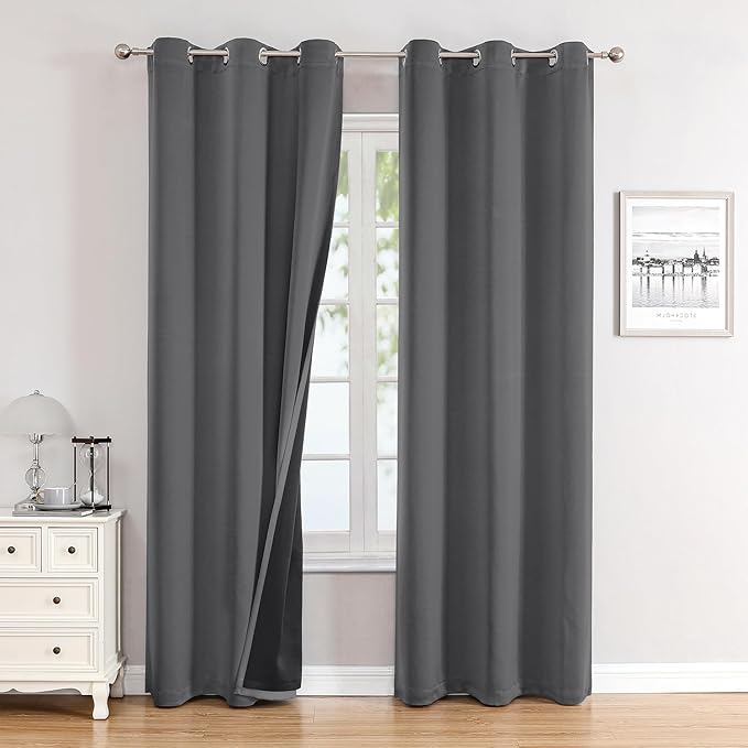 ChrisDowa 100% Blackout Curtains