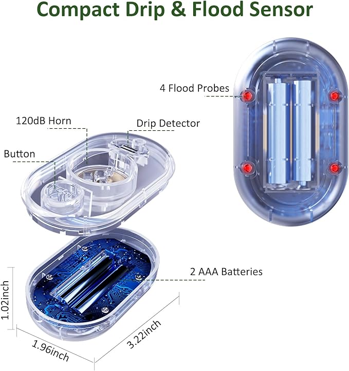 5 Pack WD61 Water Leak Detector