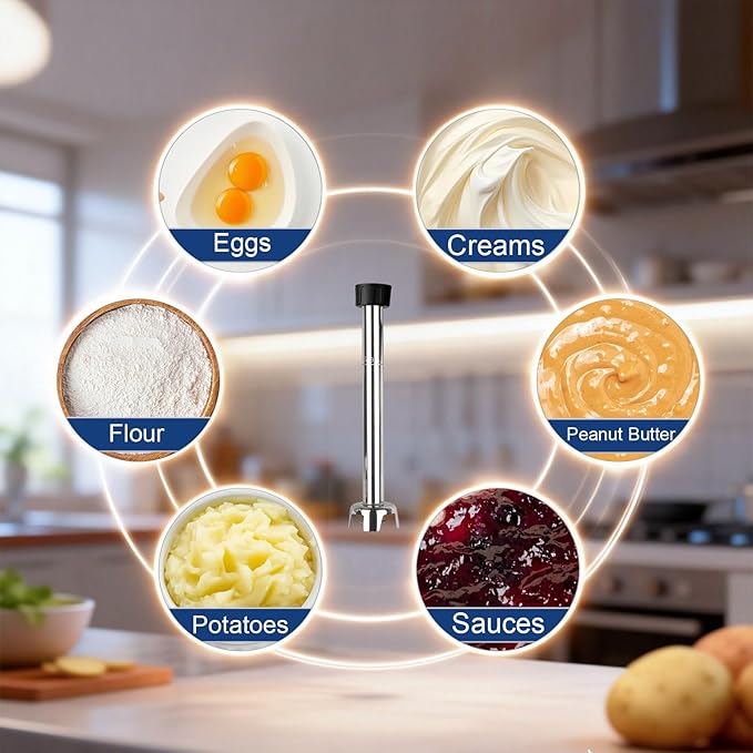VONCI 14inch Commercial Immersion Blender Detachable Shaft, 500W & 750W