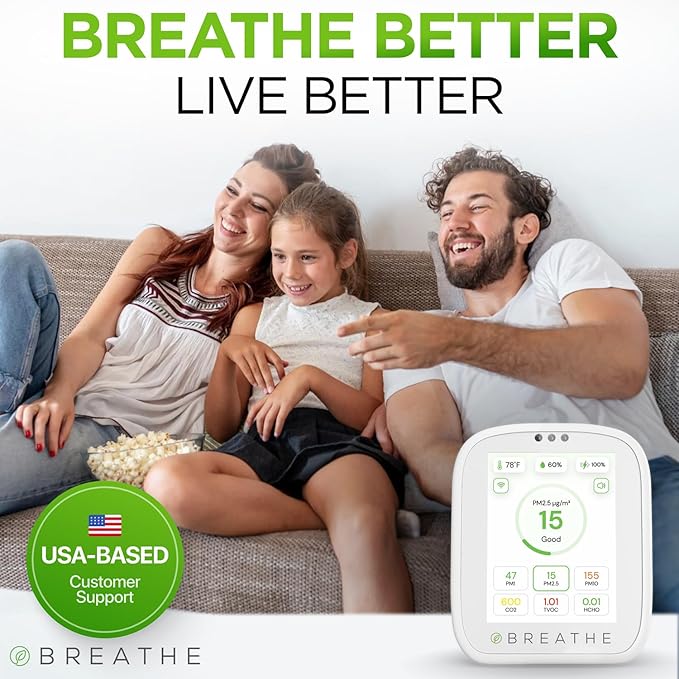 BREATHE Airmonitor Plus: Smart Air Quality Monitor Indoor