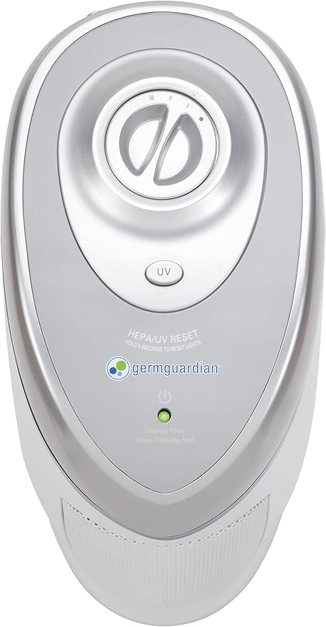 GermGuardian Air Purifier with HEPA 13 Filter, Removes 99.97% of Pollutants (2-Pack)