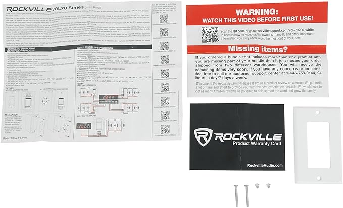 Rockville VOL70200 White 200W 70V/100V Volume Control Zone Controller,