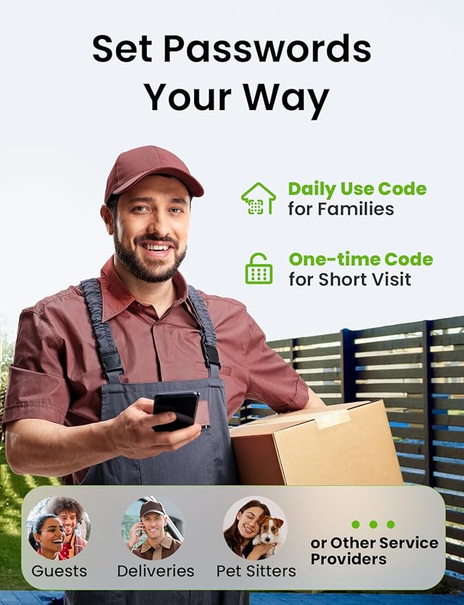 GHome Smart Door Lock KD30, Fingerprint Smart Deadbolt