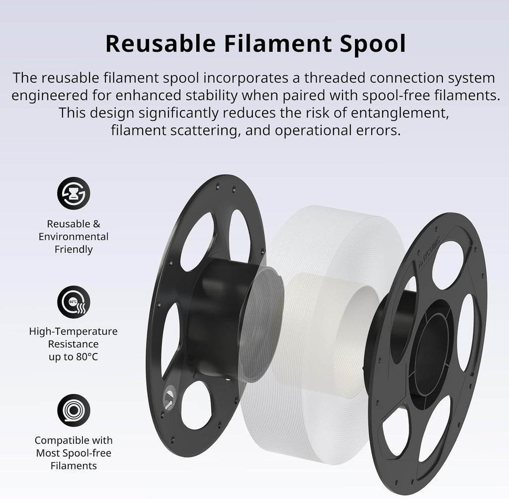 anycubic pla plus (pla+), 3d printer filament 1.75mm, front angle view