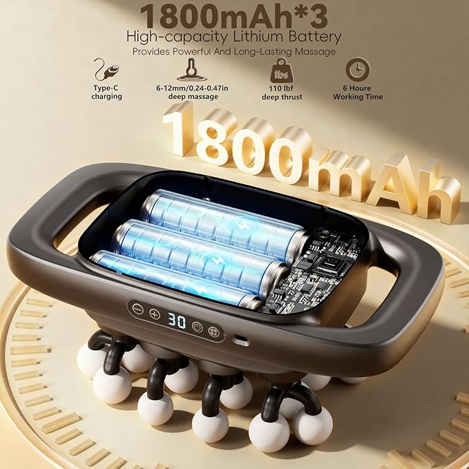 Cexovil 20-Head Massage Gun, 2026 Upgrade Deep Tissue Percussion Massager