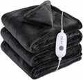Eydna Electric Heated Blanket Full Size 72"x84",Fast Heating Throw, Soft Plush Microplush for Bed & Couch, 10 Hours Auto Off & 5 Heating Levels, Machine Washable, Gifts for Womens & Family-Dark Gray